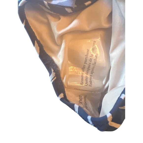 NWT Garnet Hill Womens Size 12 Blue & White Striped Swim Dress Modest Beach - Picture 2 of 7